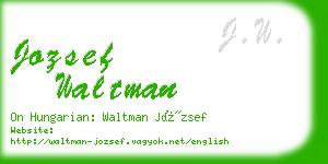 jozsef waltman business card